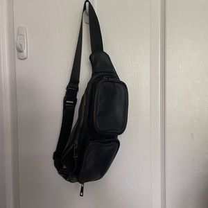 Leather Fanny pack style crossbody bag
